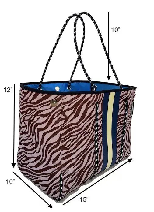 Lolly Luella On the Go - Neoprene Tote Bag (With Removable Matching Small Zippered Pouch) Lolly Luella