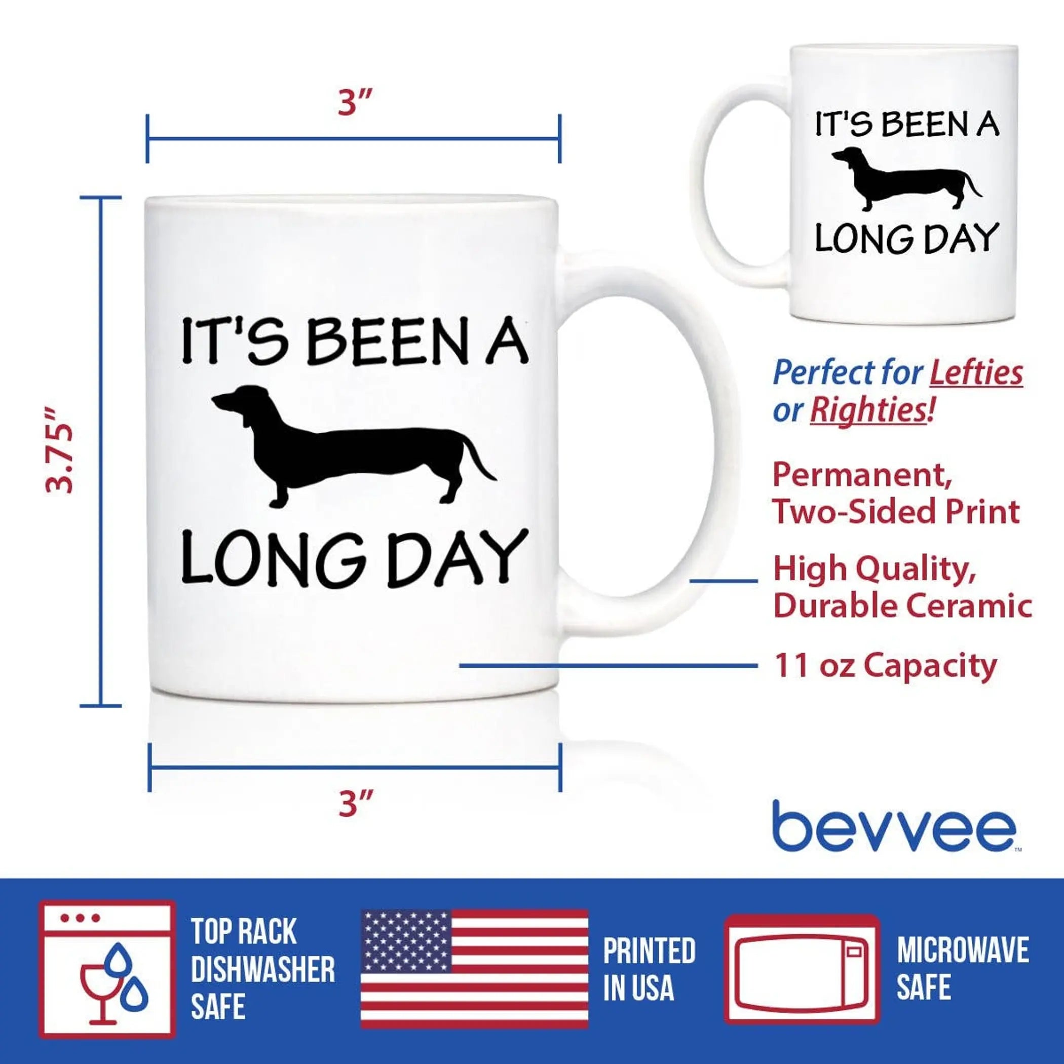 Long Day Coffee Mug - Dachshund Gifts and Decor Bevvee