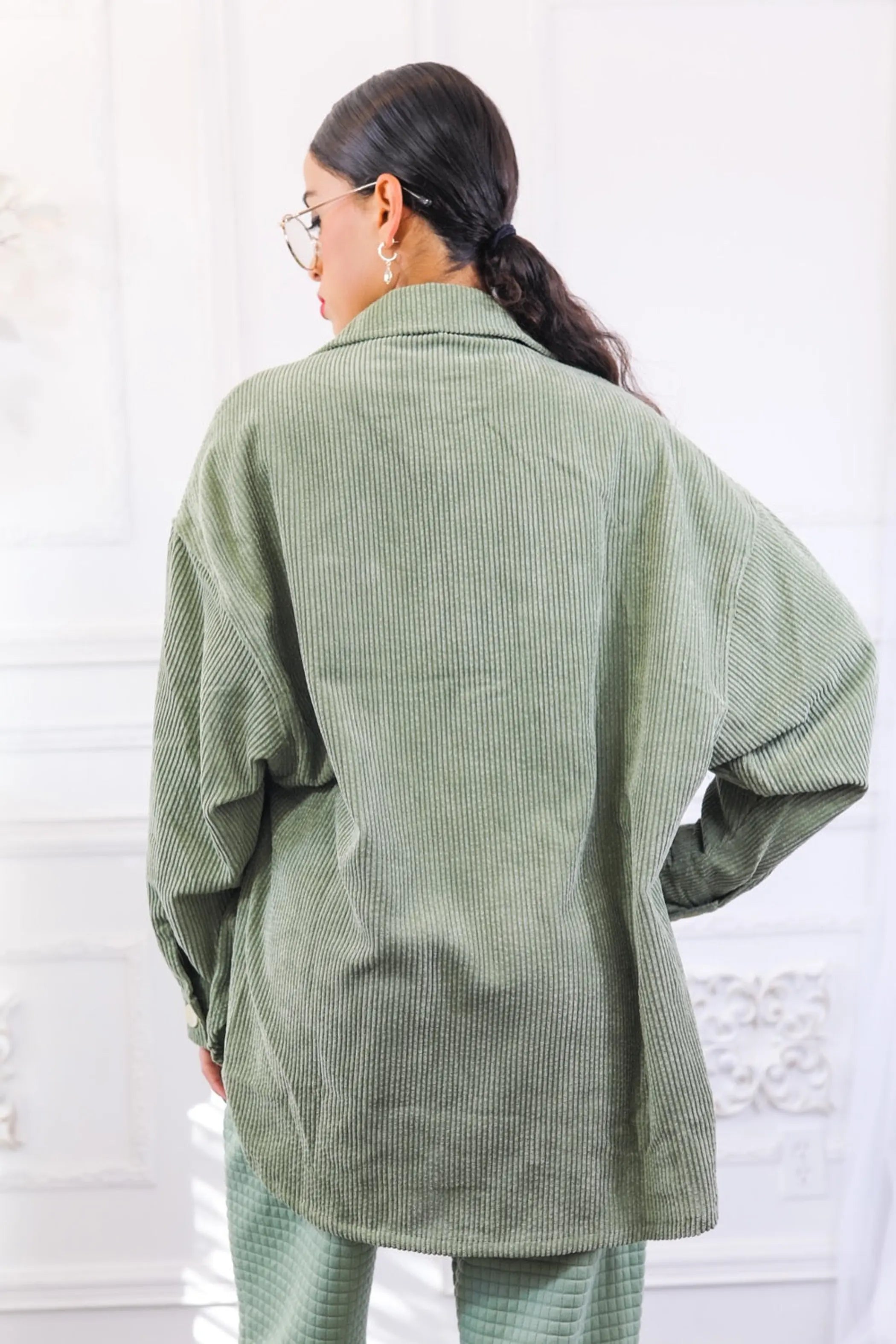 Long Sleeves Corduroy Button Down Cardigan SurelyMine