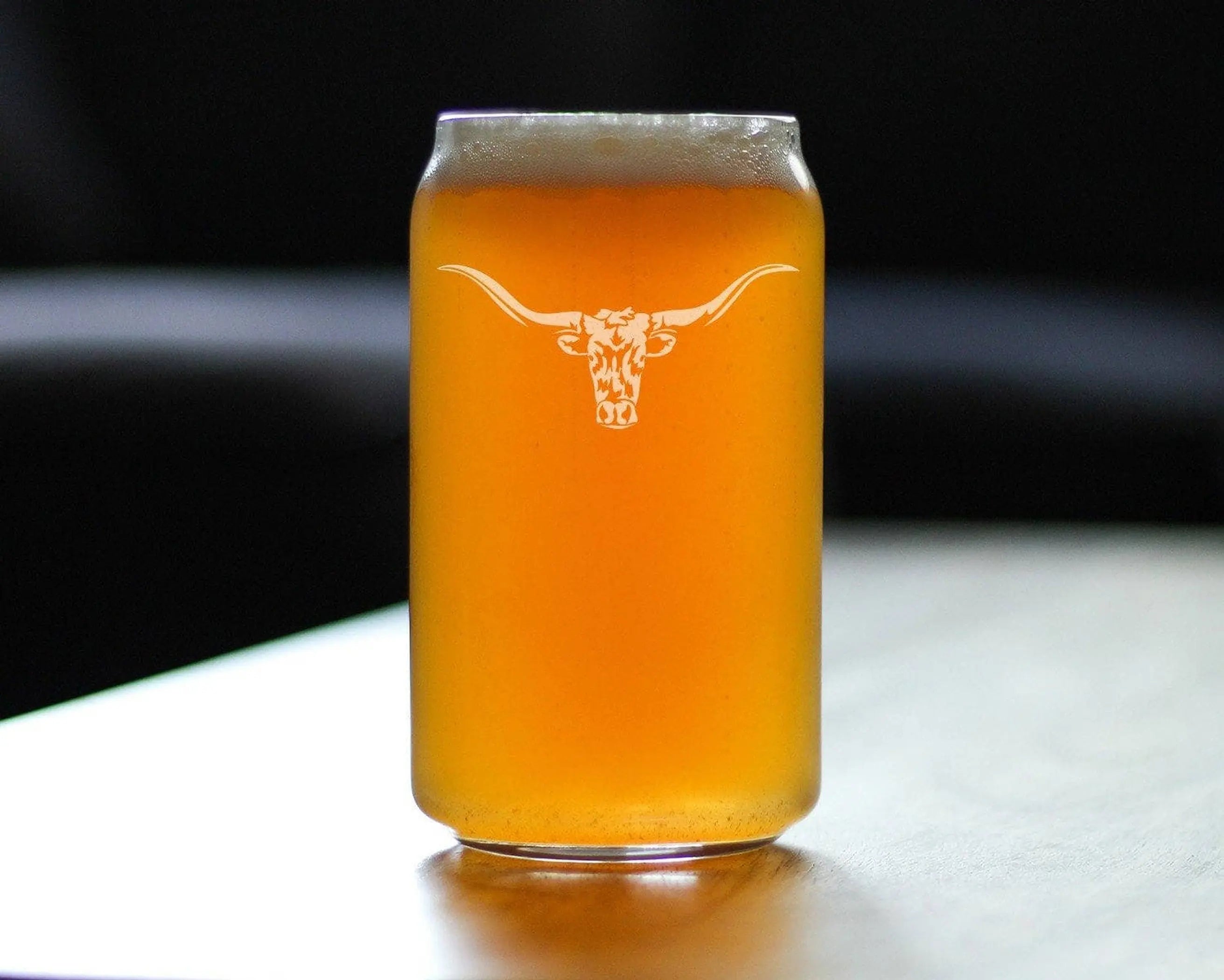 Longhorn Beer Can Pint Glass - Longhorns Gifts and Decor Bevvee