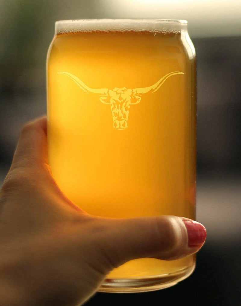 Longhorn Beer Can Pint Glass - Longhorns Gifts and Decor Bevvee