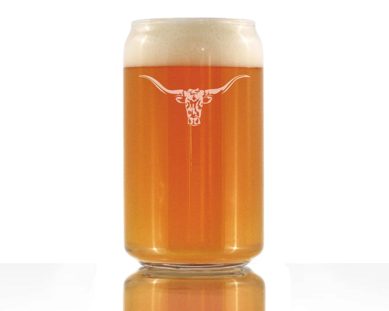 Longhorn Beer Can Pint Glass - Longhorns Gifts and Decor Bevvee