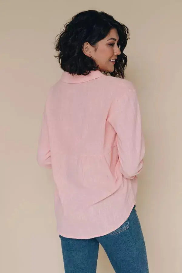Lori Button Up Top Stay Warm in Style