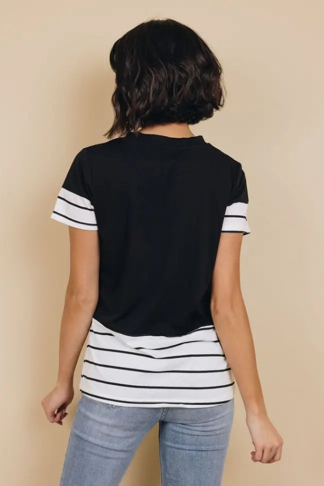 Lorna Striped Leopard Shirt Stay Warm in Style