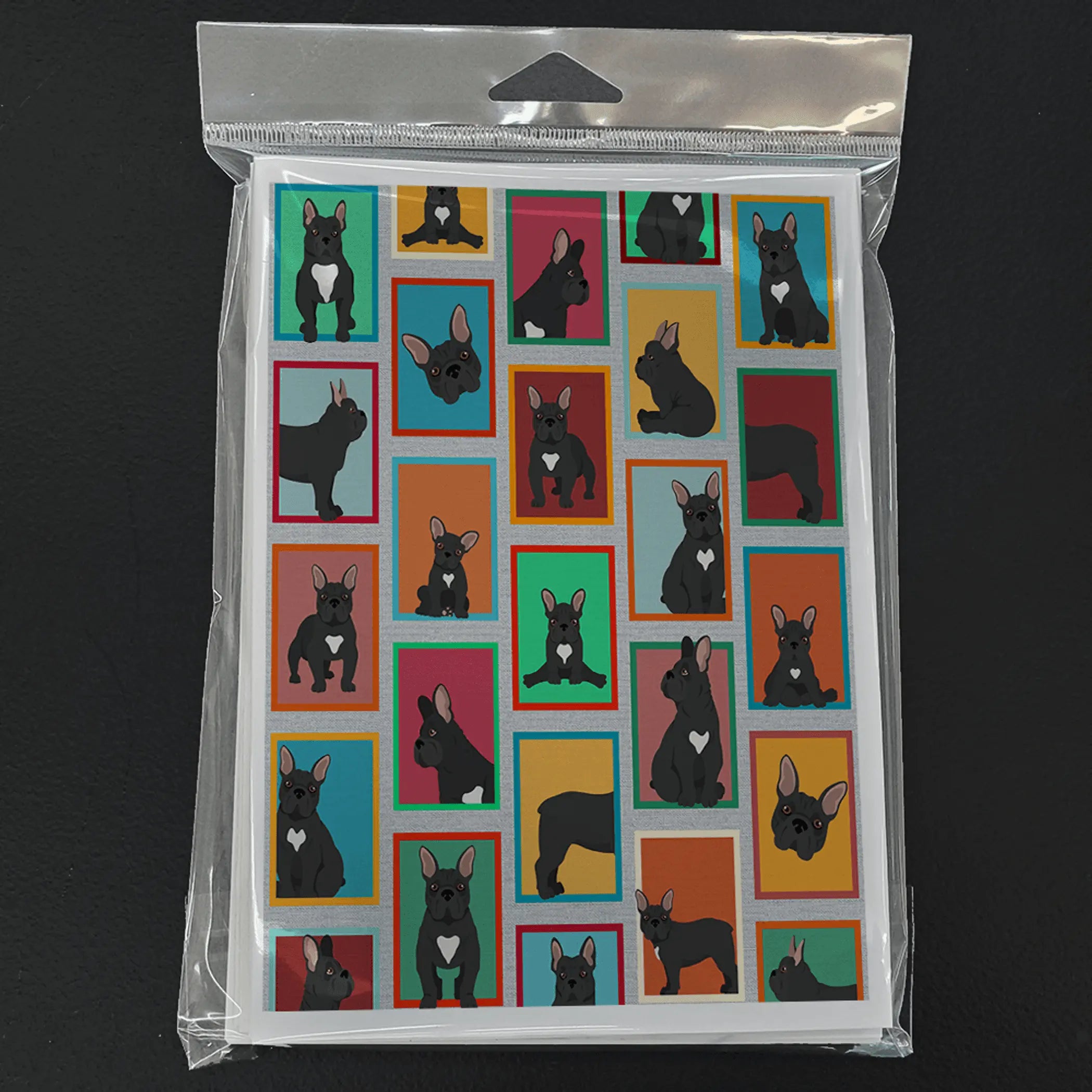 Lots of Black French Bulldog Greeting Cards Pack of 8 Caroline's Treasures