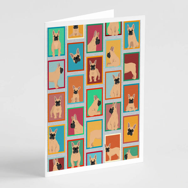Lots of Fawn French Bulldog Greeting Cards Pack of 8 Caroline's Treasures