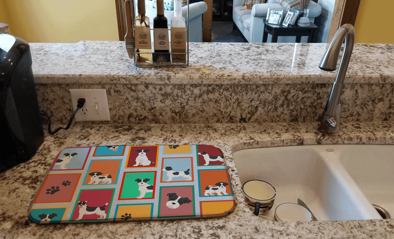 Lots of Jack Russell Terrier Dish Drying Mat Caroline's Treasures