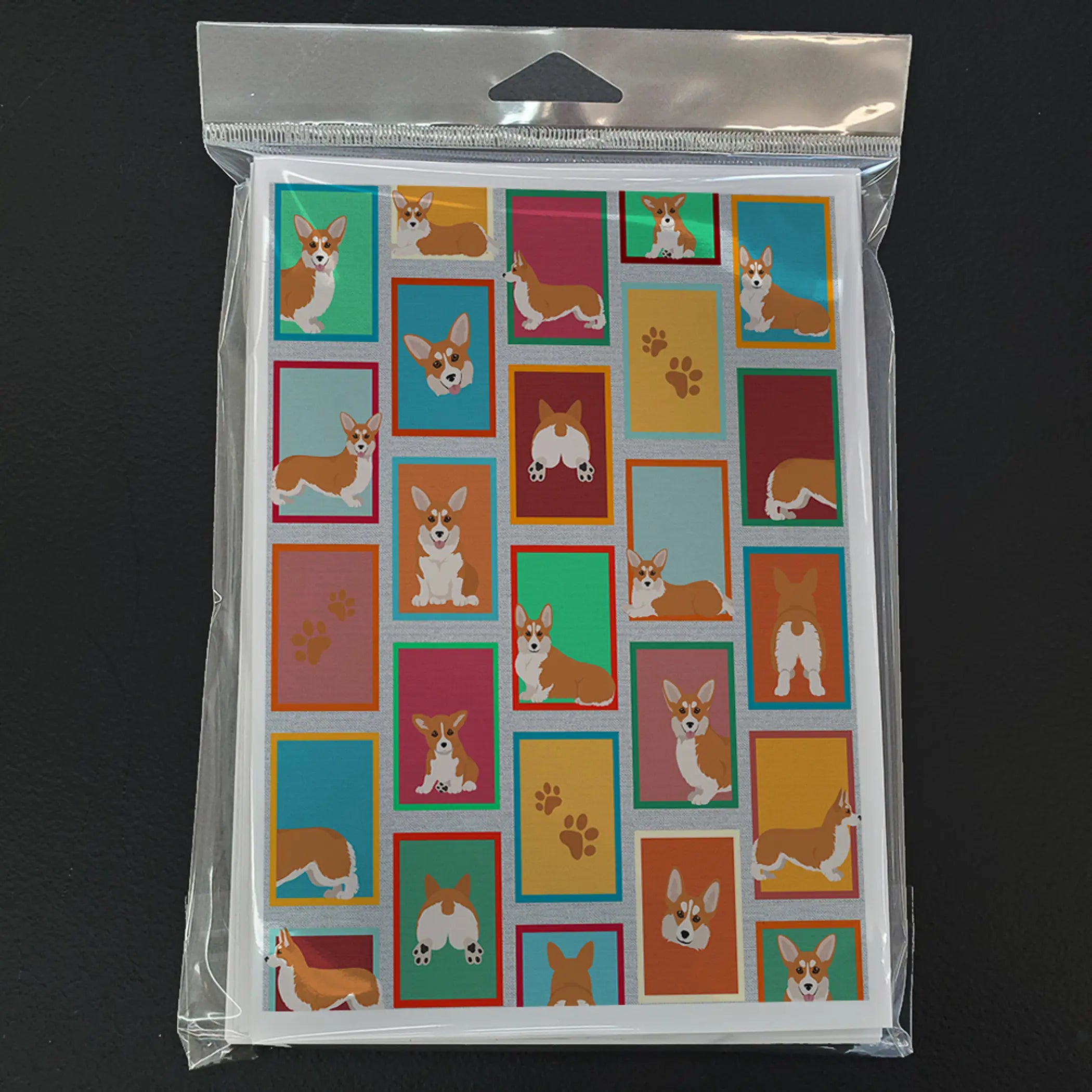 Lots of Red and White Pembroke Corgi Greeting Cards Pack of 8 Caroline's Treasures