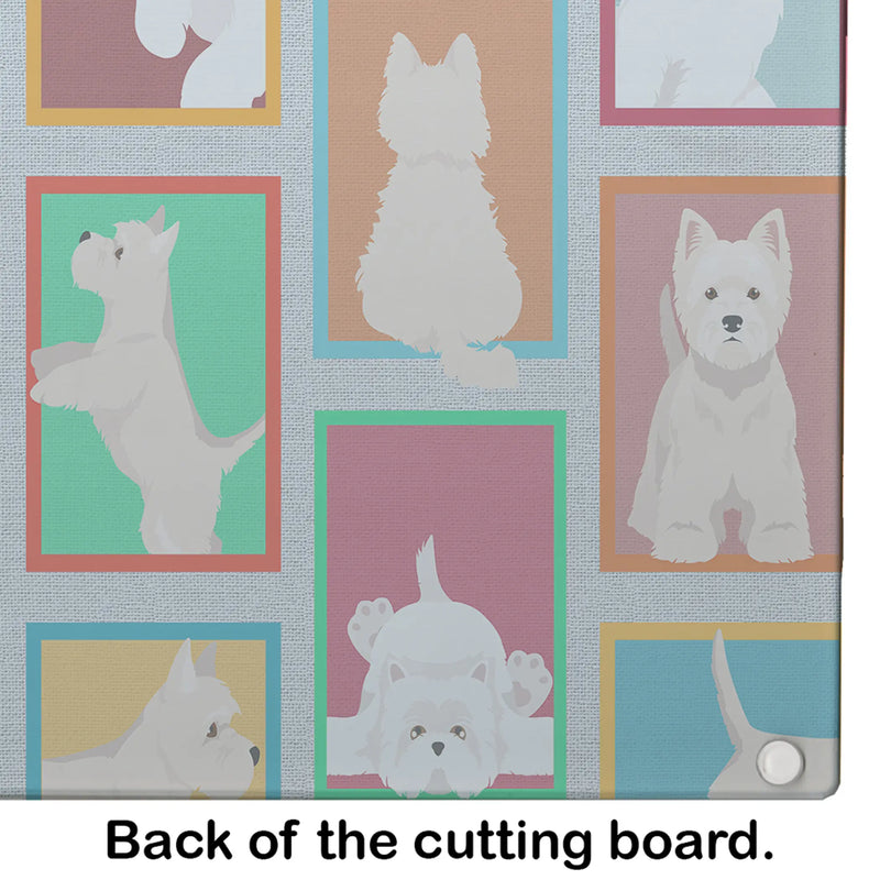 Lots of Westie Glass Cutting Board Caroline's Treasures