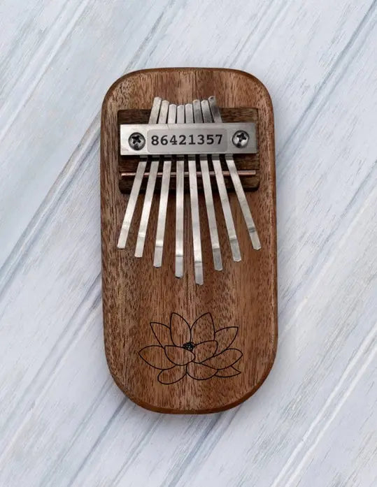 Lotus Engraved Thumb Piano Mountain Melodies