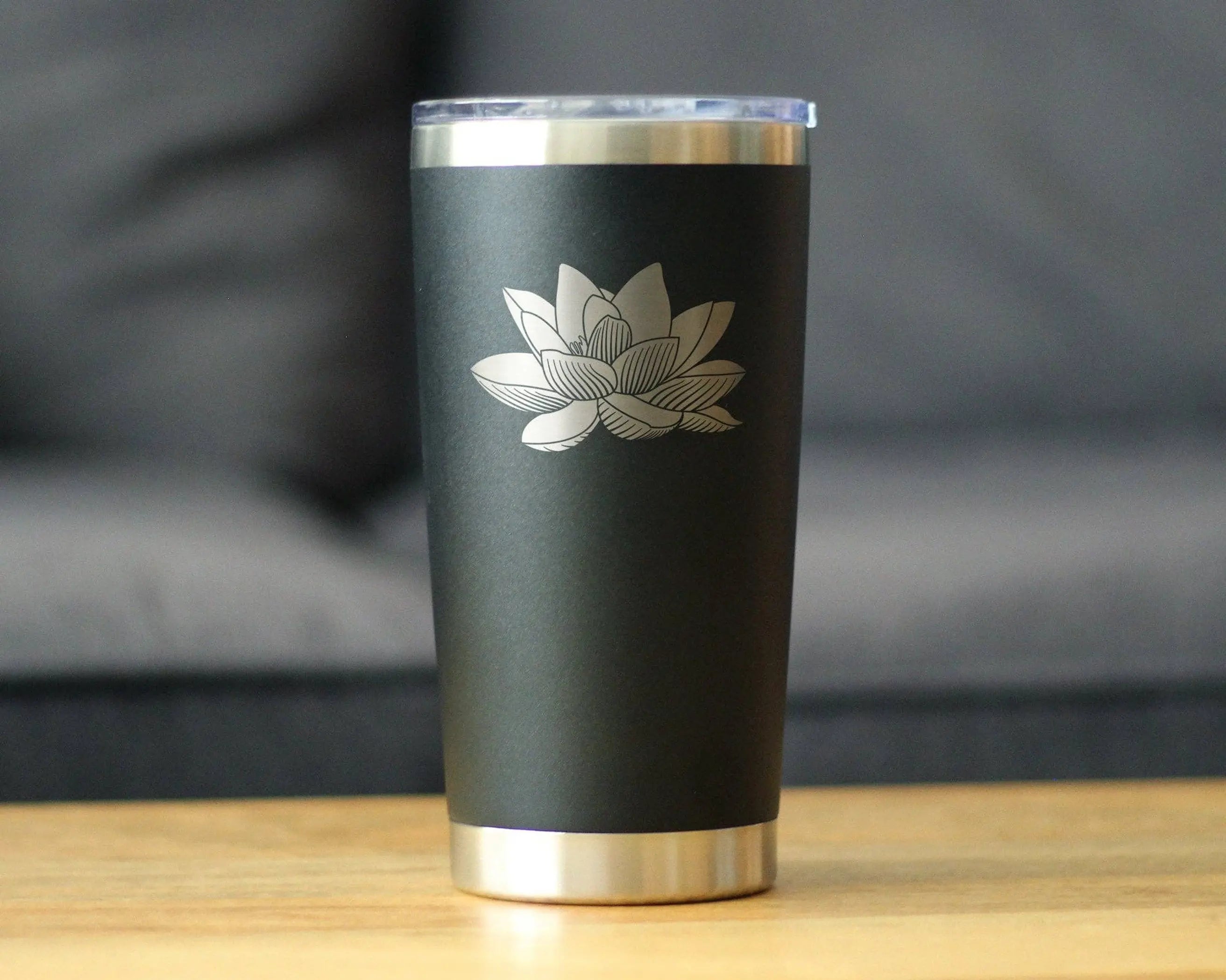 Lotus Flower Insulated Travel Tumbler - Lotus Gifts Bevvee
