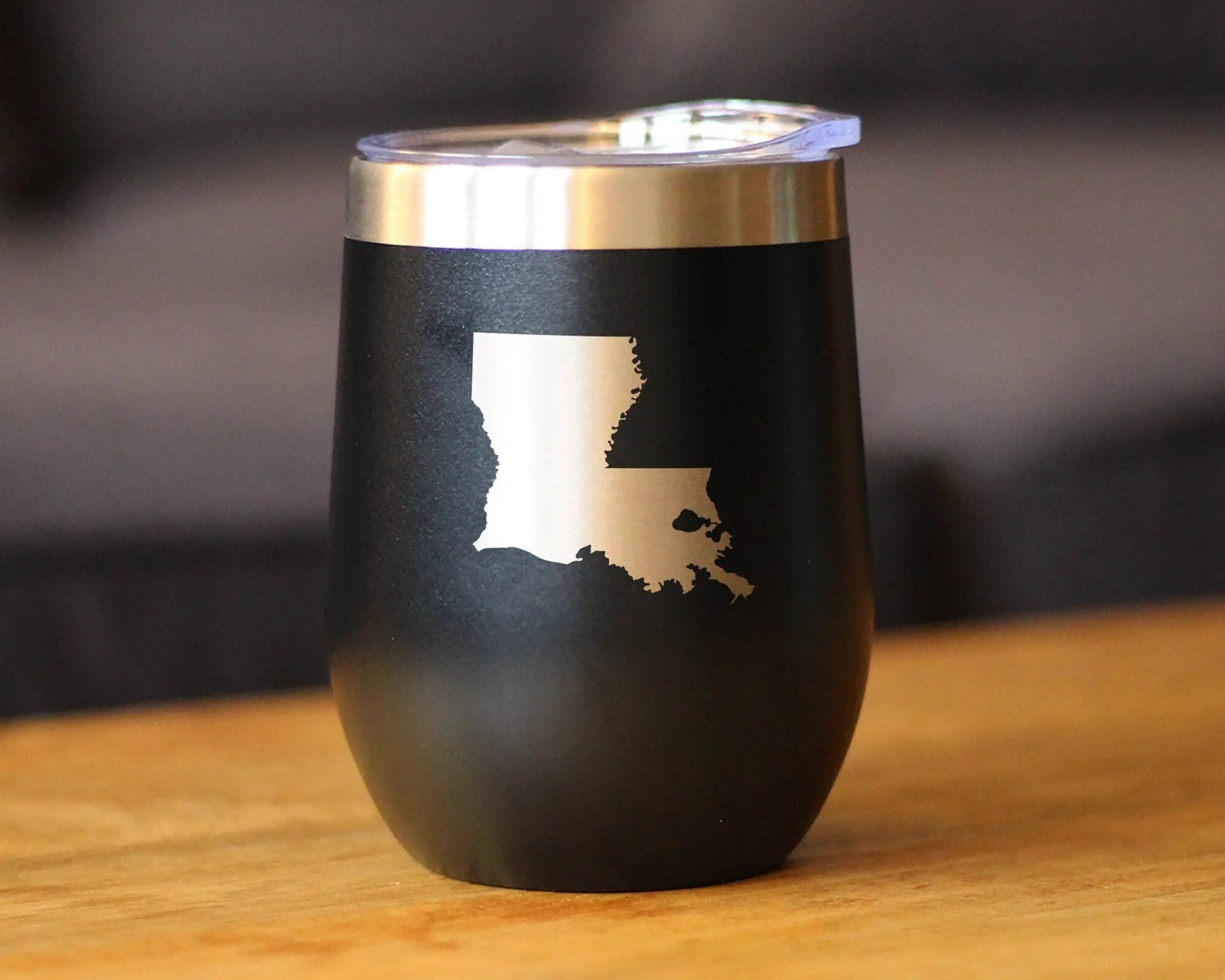 Louisiana Outline Insulated Wine Tumbler - Louisianans Gifts Bevvee