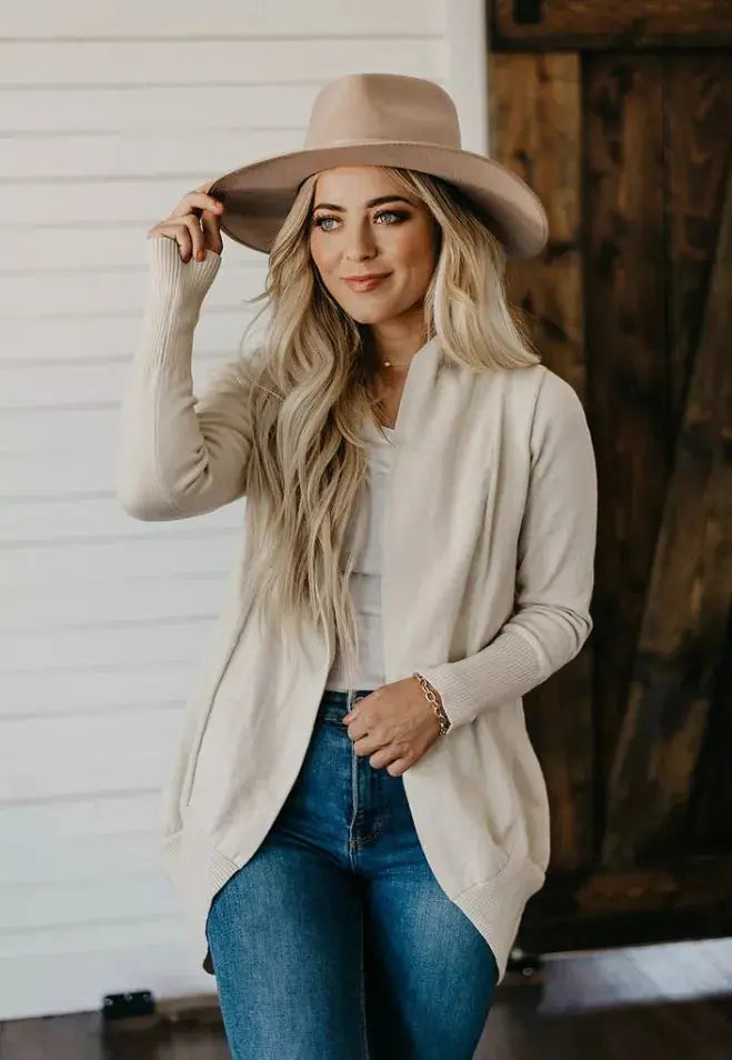 Love Goes On Long Sleeve Open Cardi Stay Warm in Style
