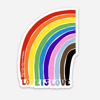 Love is Love Sticker Black Cat Bazaar