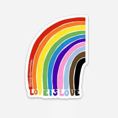 Love is Love Sticker Black Cat Bazaar
