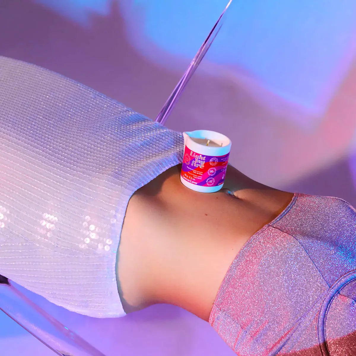 Love to Love Light My Fire Sensual Massage Candle Monoi 2.2 oz. Lovely Planet