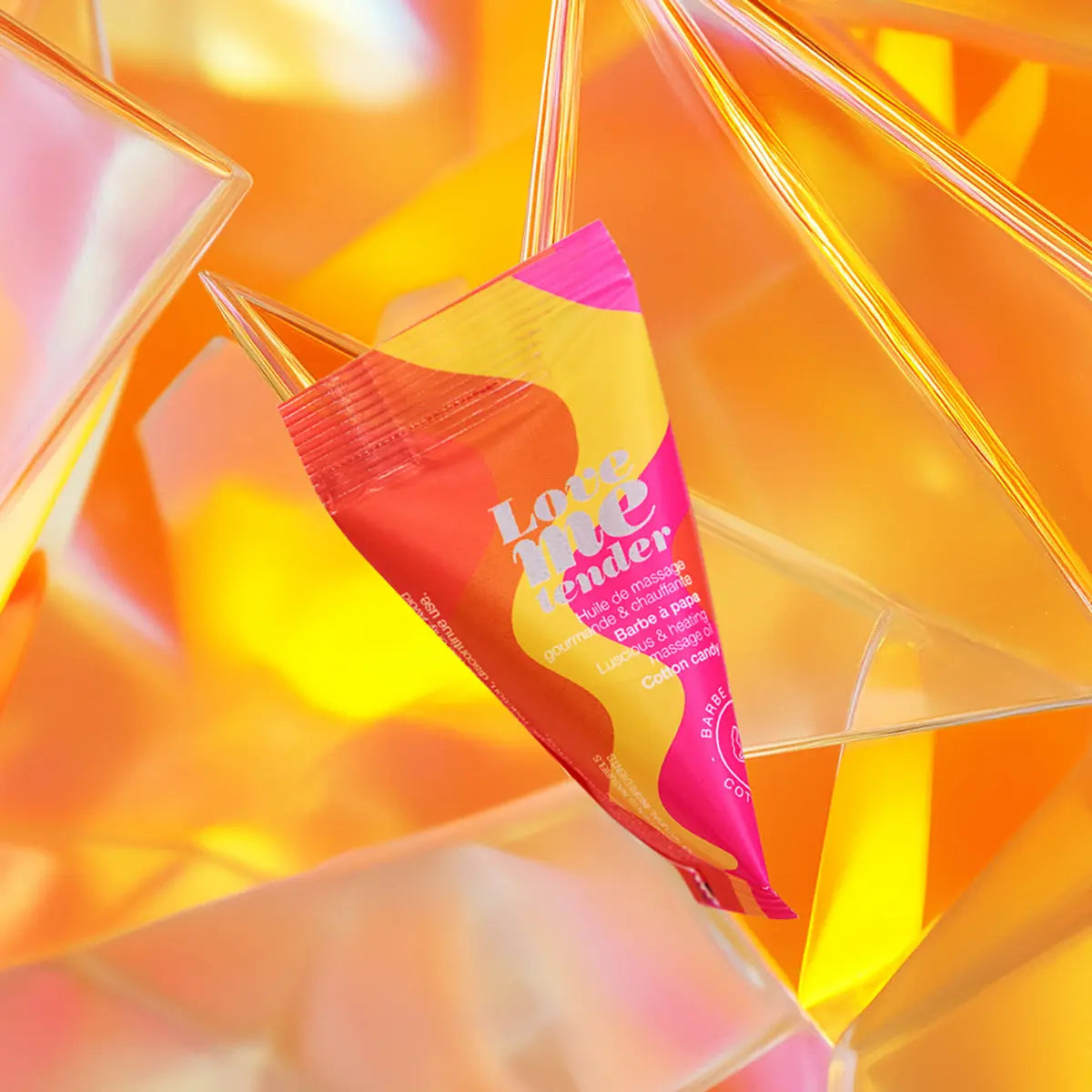 Love to Love Love Me Tender Luscious & Heating Massage Oil Cotton Candy 0.33 oz. Lovely Planet