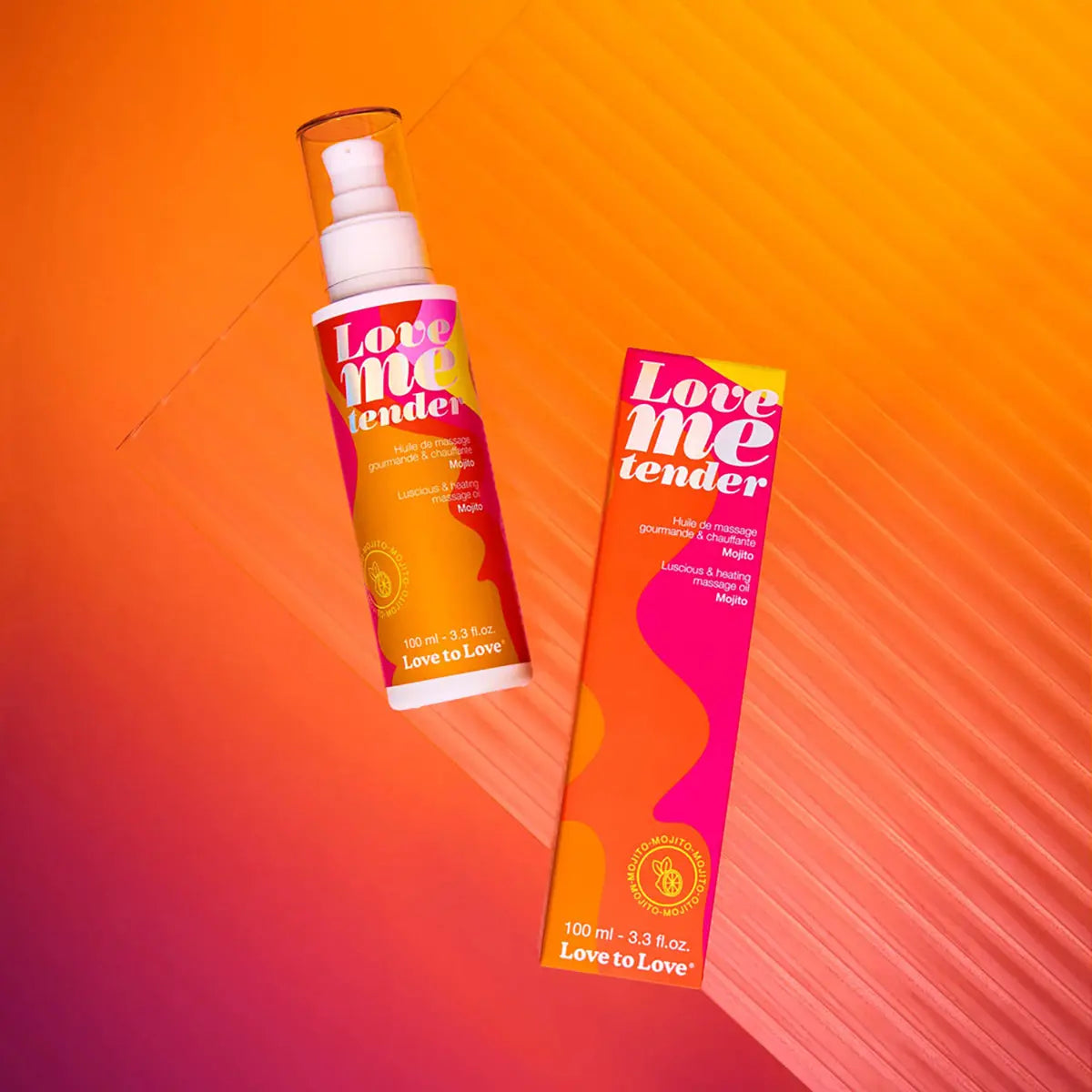 Love to Love Love Me Tender Luscious & Heating Massage Oil Mojito 3.3 oz. Lovely Planet