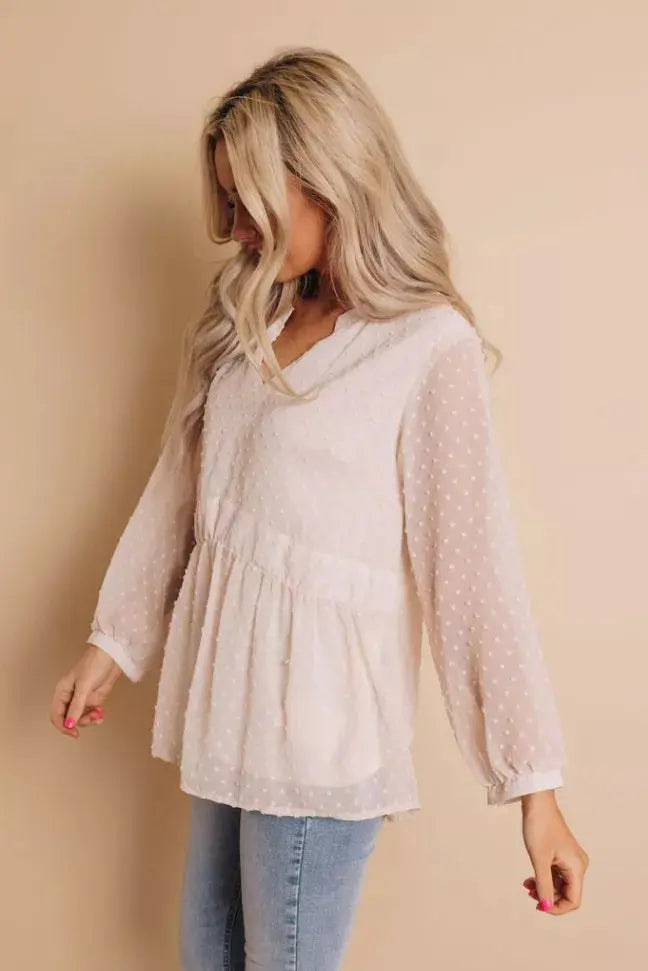 Lovin' Myself Dotted Top Stay Warm in Style