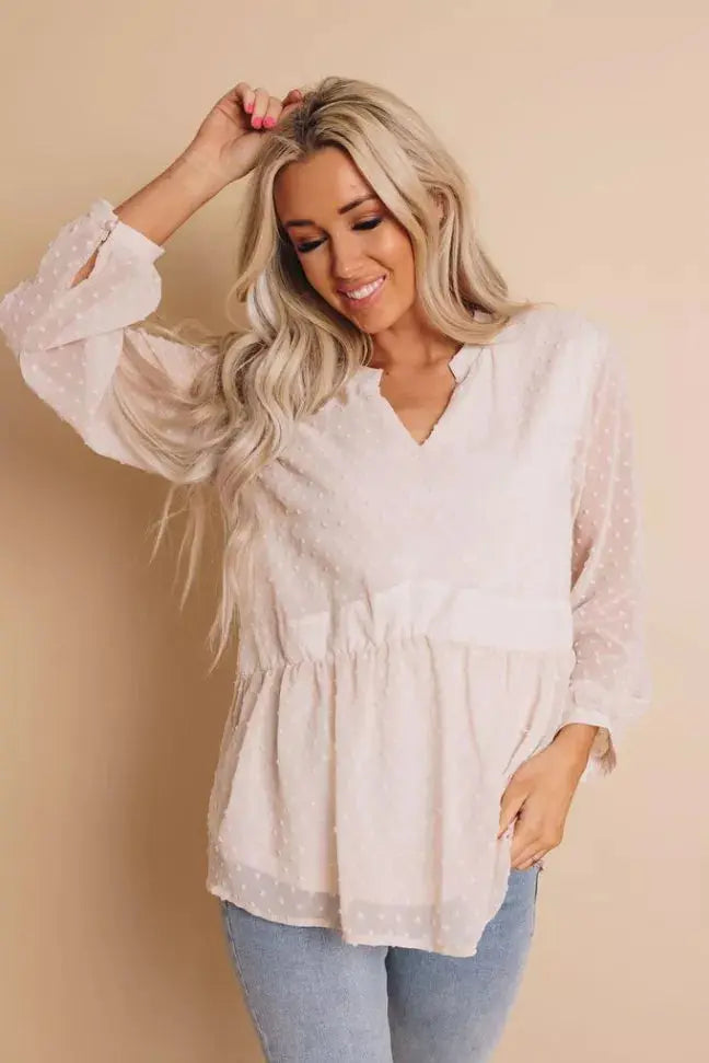 Lovin' Myself Dotted Top Stay Warm in Style