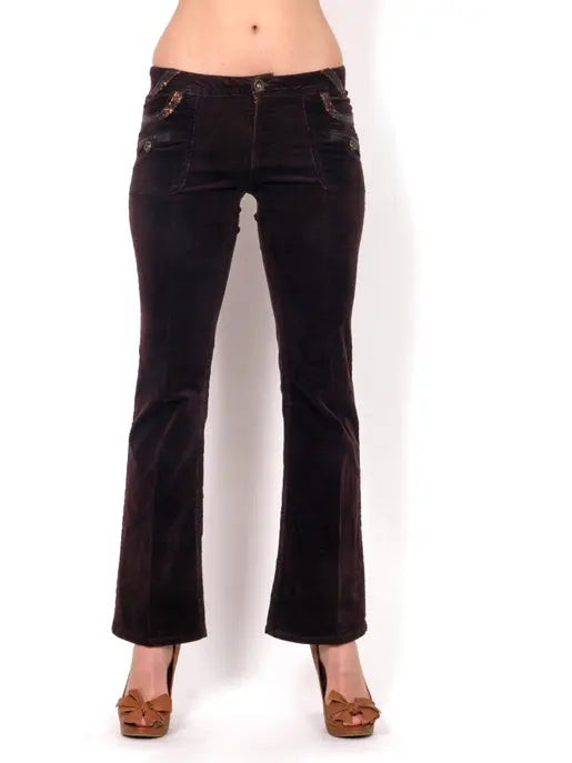 Low-waisted brown pants Raul E New York