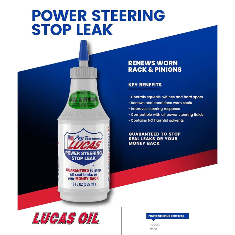 Lucas Oil Power Steering Stop Leak - 12 Ounce LUCASOIL