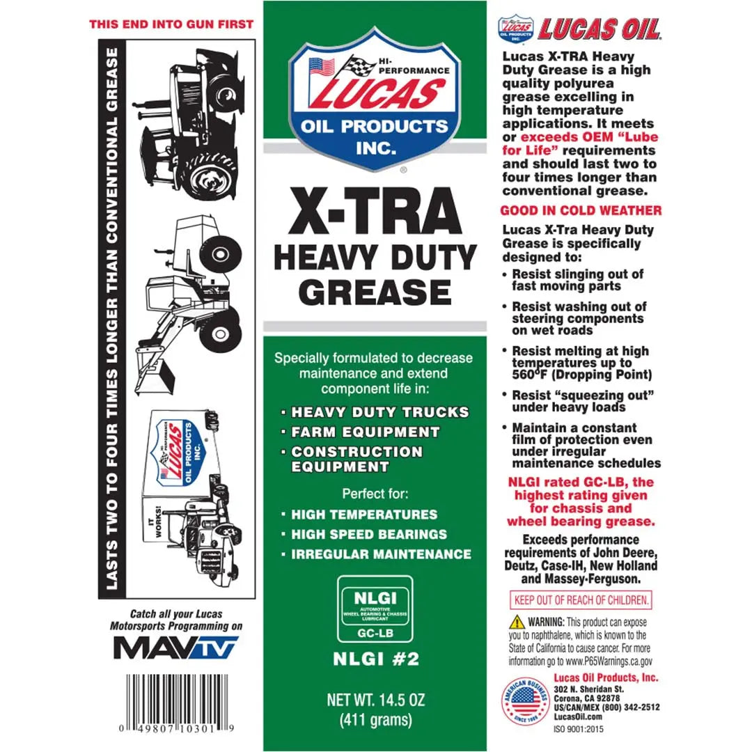 Lucas Oil X-tra Heavy Duty Grease - 14.5 Ounce Tube LUCASOIL