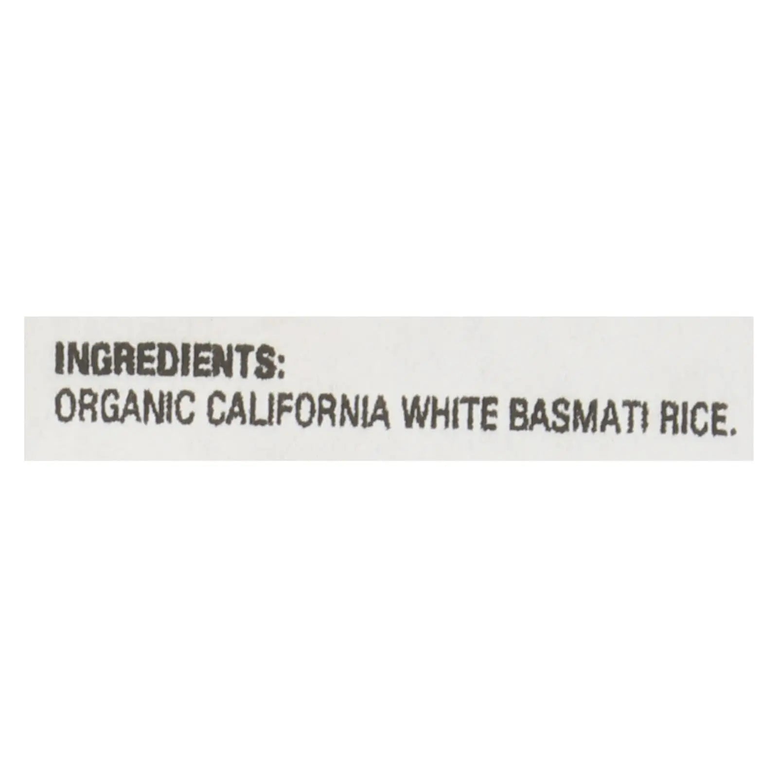 Lundberg Family Farms Organic California White Basmati Rice - Case Of 25 Lbs Lundberg Family Farms
