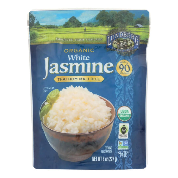 Lundberg Family Farms Organic Thai Rice - White Jasmine - Case Of 6 - 8 Oz Lundberg Family Farms