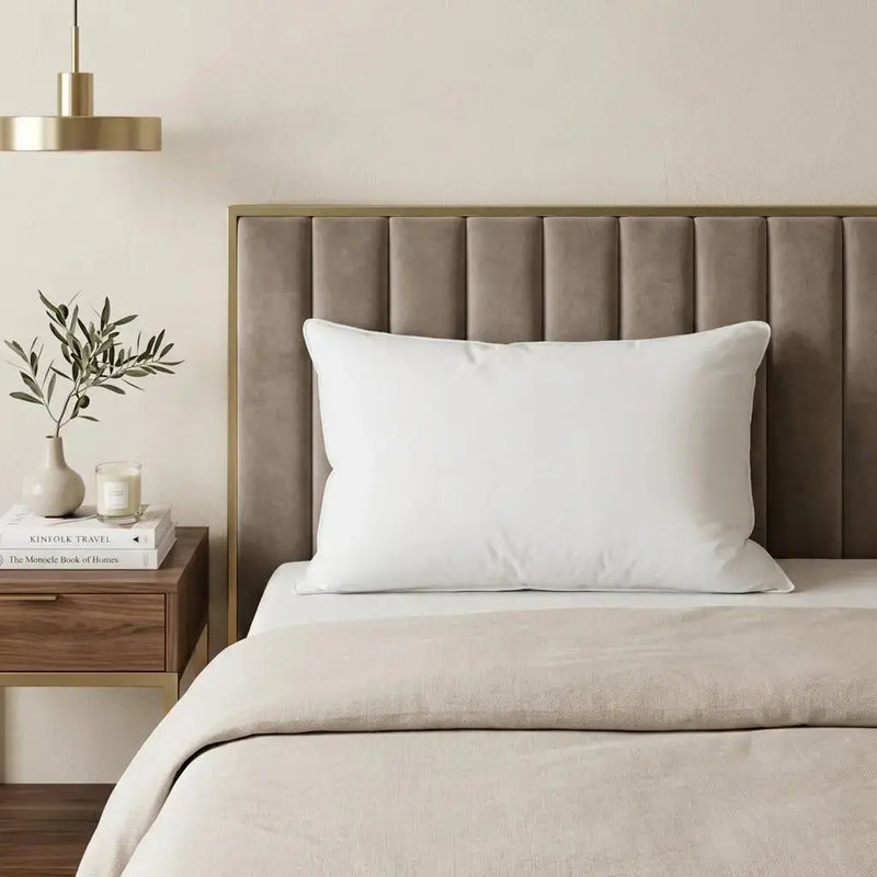 Lux Sateen Down Alternative King Size Firm Pillow Homeroots Bed & Bath