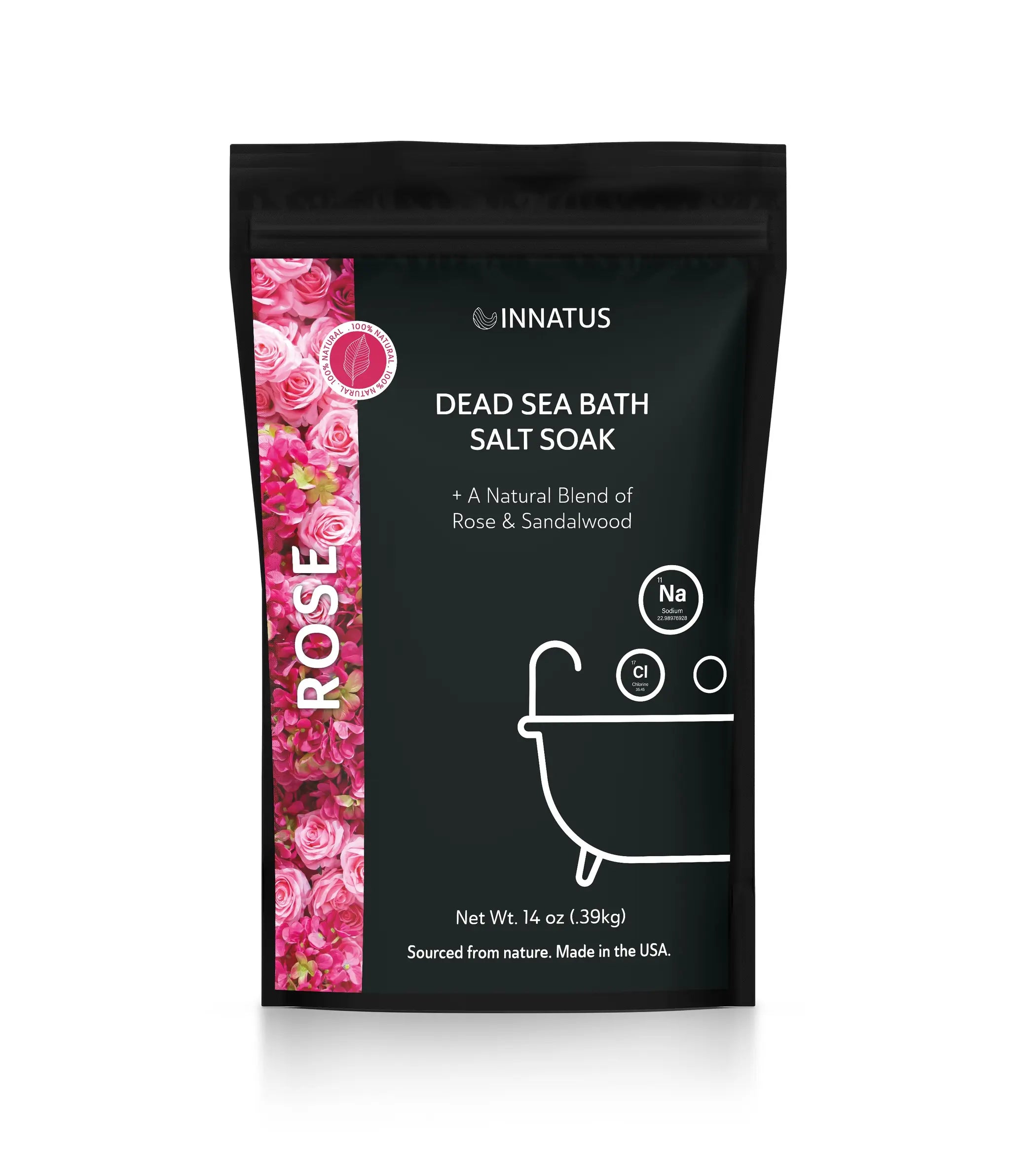 Luxury Dead Sea Spa Gift Set Bath Salt, Magnesium Flakes, Pillow & Linen Spray, and Mud Mask Rose & Sandalwood Aromatherapy Kit for Relaxation, Hydration & Skincare Perfect Self-Care Gift Inattus