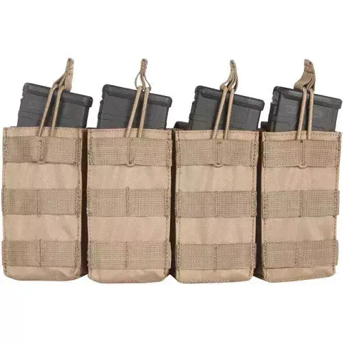 M4 120-Round Quad Quick Deploy Pouch - Coyote Fox Outdoor