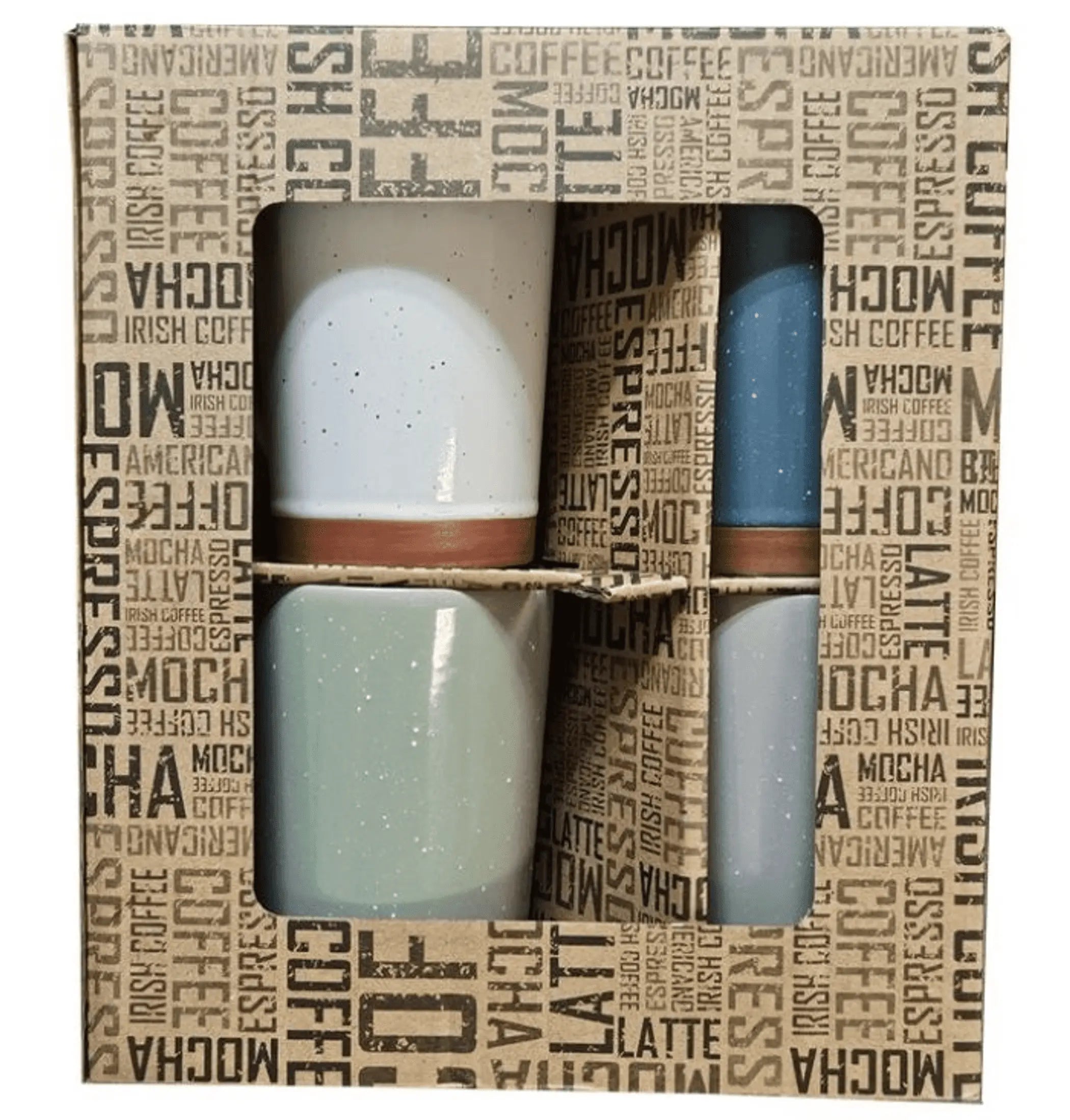 MARCELLE 4PC 17OZ MUG SET IN DISPLAY BOX In BROWN SHIPPING BOX Waymore LLC