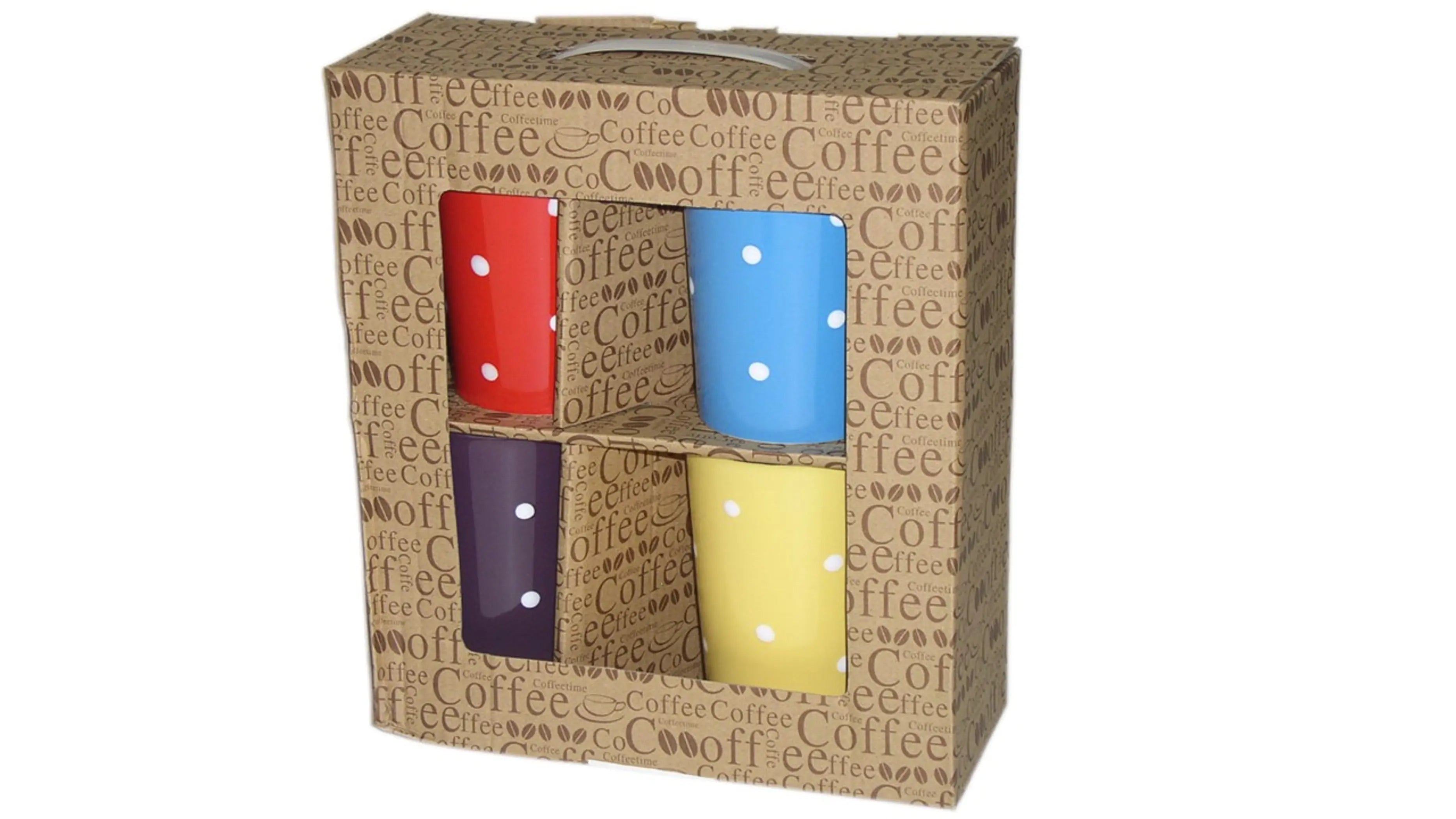 MARCELLE 4X16OZ  MUG SET IN DISPLAY BOX IN 5-PLY BROWN BOX Waymore LLC