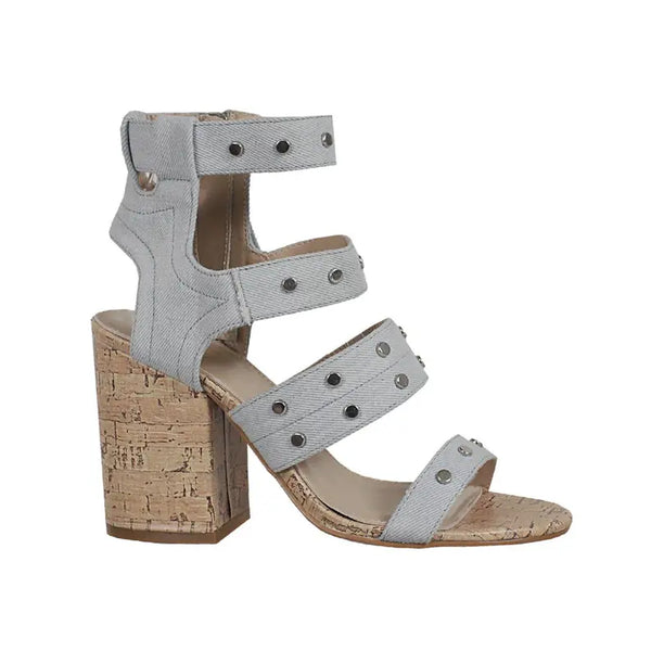 MARSELL-02 Women's High Heel With Two Studs On Strap Yoki Fashion
