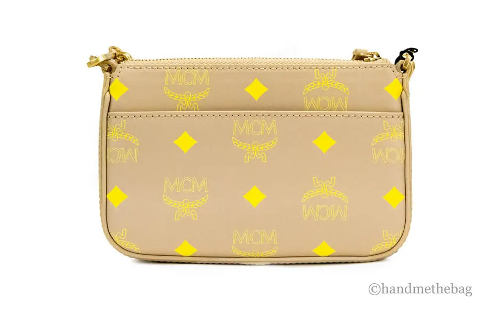 MCM Color Splash Croissant Leather Mini Pouch Crossbody Handbag JV Deals
