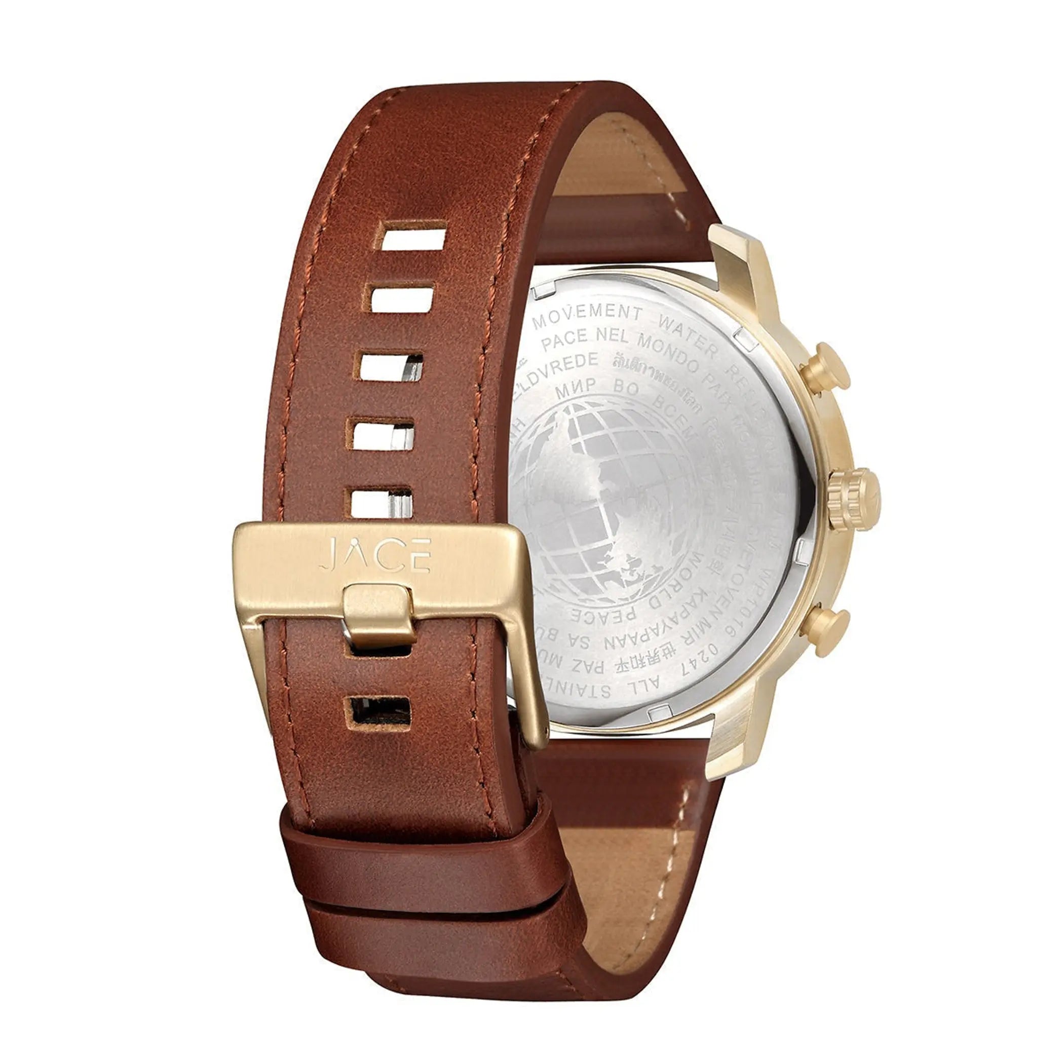 "MELBOURNE" MENS LEATHER BAND CHRONOGRAPH WATCH Lurella Cosmetics