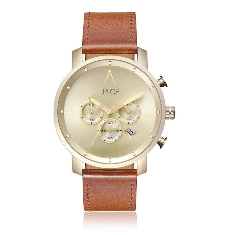 "MELBOURNE" MENS LEATHER BAND CHRONOGRAPH WATCH Lurella Cosmetics