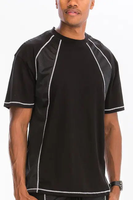 MESH WHITE STITCH SHIRT WEIV