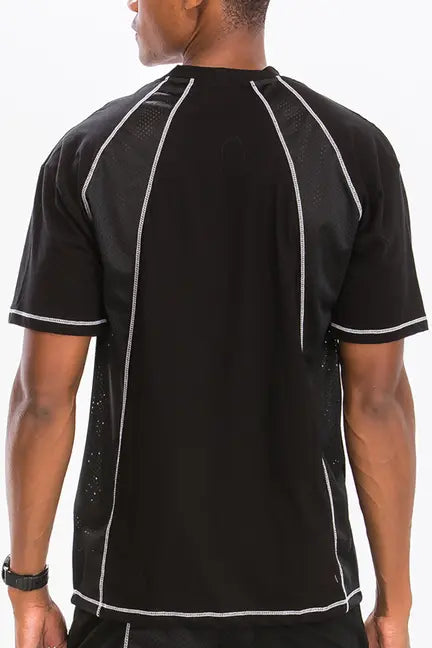 MESH WHITE STITCH SHIRT WEIV