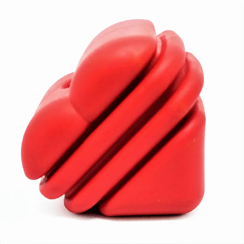 Red silicone stress relief toy with a unique, squishy design for soothing anxiety and enhancing focus.