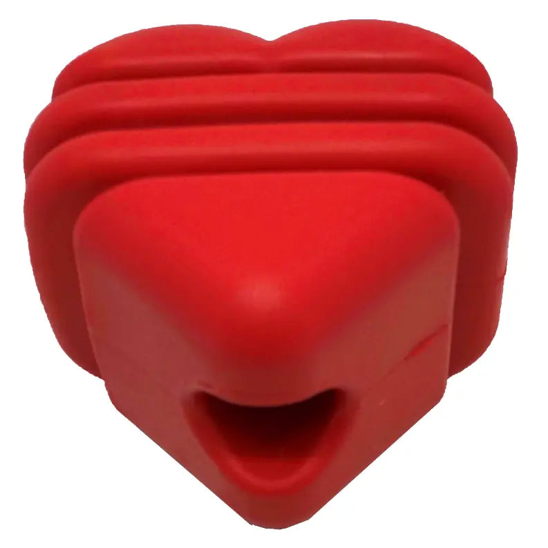 Red silicone heart-shaped cookie cutter, perfect for creating fun, themed treats.