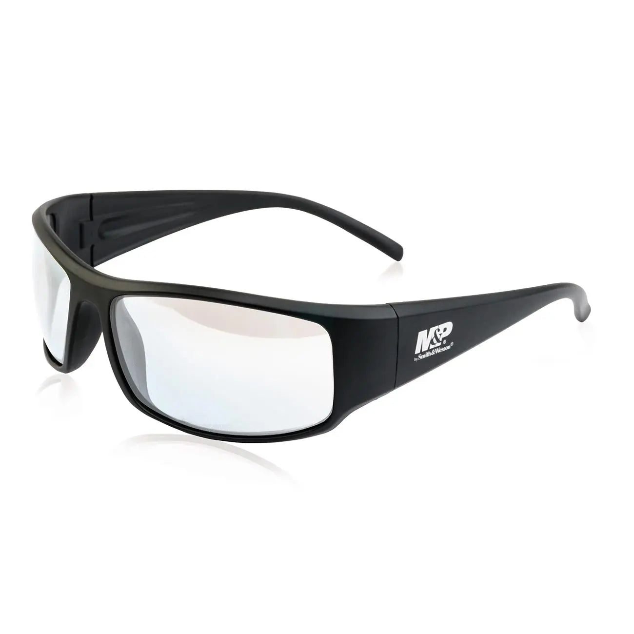 M&p Thunderbolt Full Frame Shooting Glasses – Black Frames/clear Mirror Lenses BTI