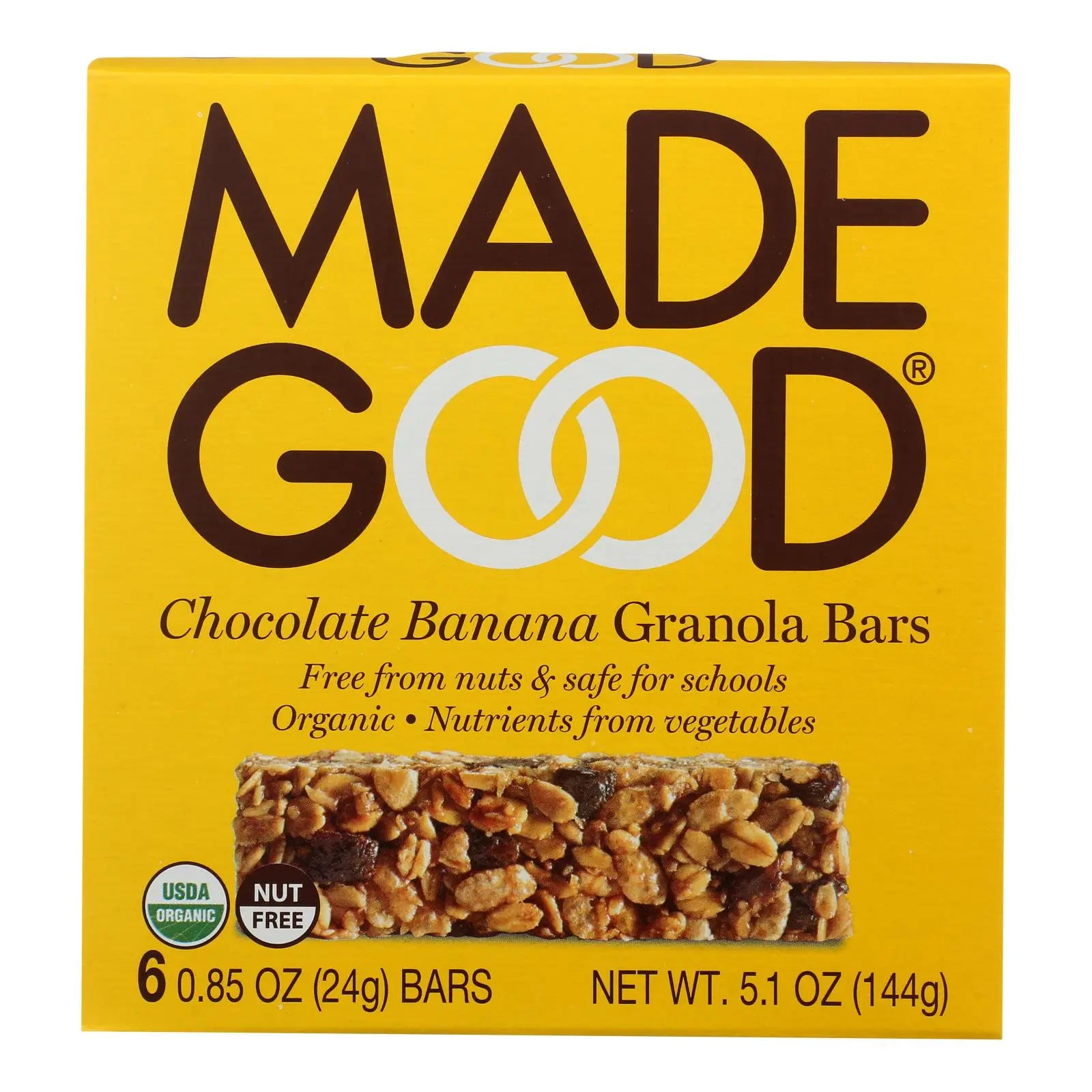 Made Good Granola Bar - Chocolate Banana - Case Of 6 - 5 Oz. Made Good