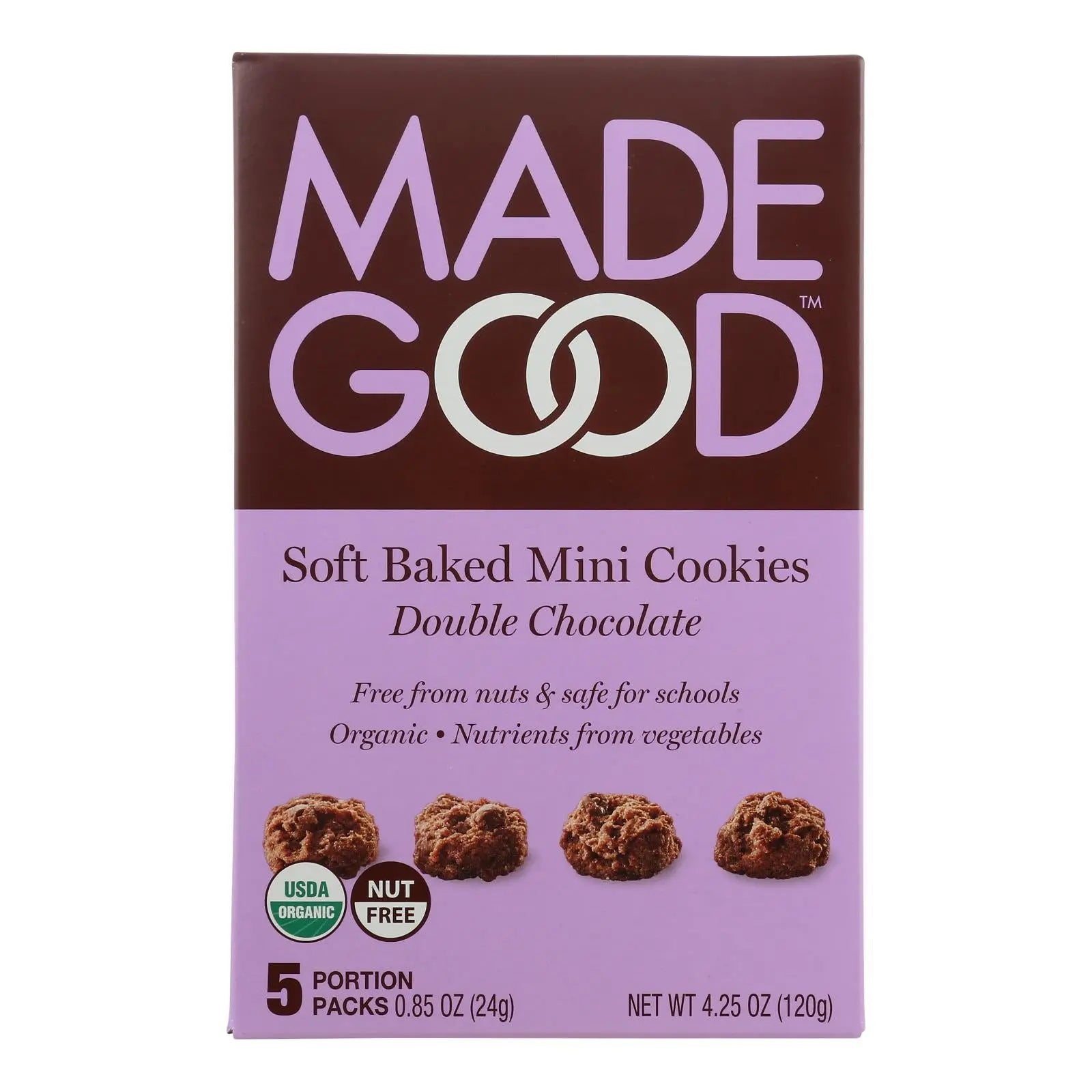 Made Good Soft Baked Mini Cookies - Double Chocolate - Case Of 6 - 4.25 Oz. - GreatEagleInc