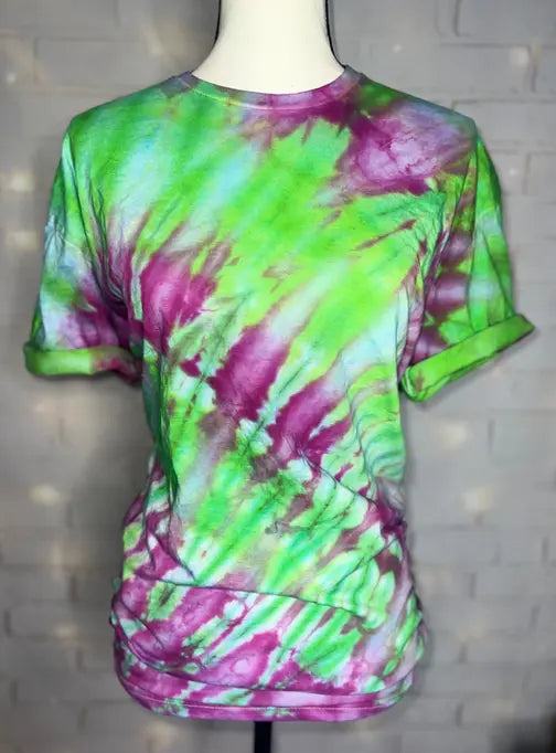 Magenta Garden Ice Tie Dye Blank Tee The Blended Owl
