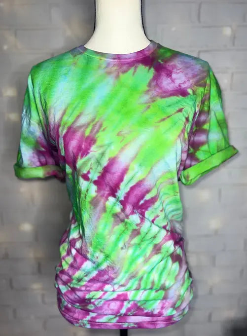 Magenta Garden Ice Tie Dye Blank Tee The Blended Owl
