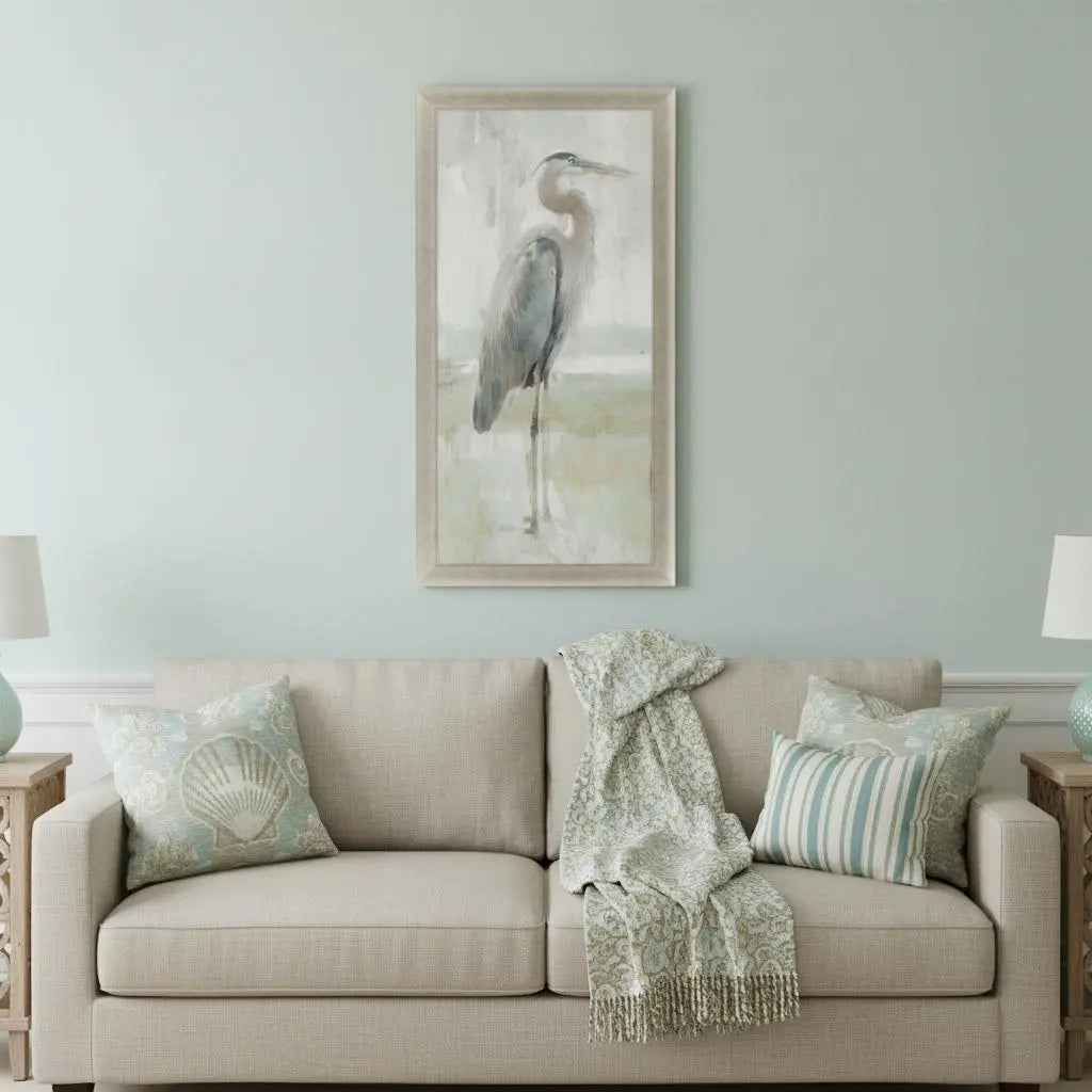 Majestic Blue Heron I Gold Framed Wall Art Homeroots Home Decor