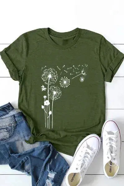 Make A Wish Dandelion Tee Stay Warm in Style