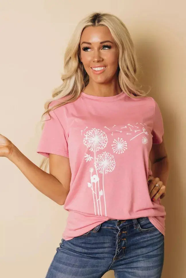 Make A Wish Dandelion Tee Stay Warm in Style